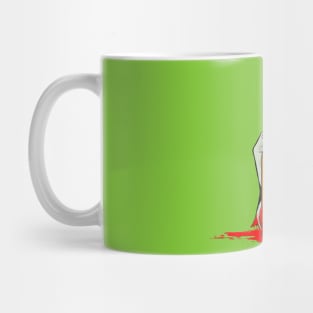 Zombie Hand Double Tap on Lime Green Mug